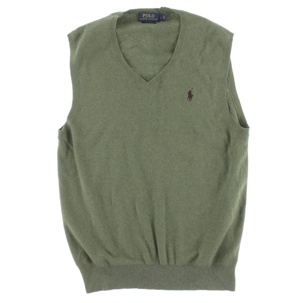 Polo Pima Cotton Sweater Vest (M)
